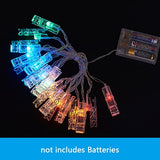 Photo Hanging Clips String Light Photo Collage Display Led Twinkle Light with Clip Home Bedroom Wall Decoration for Picture Card